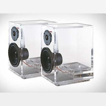 VONVIK Clear Acrylic Speaker Box Countertop Speaker Display Stand Boxes