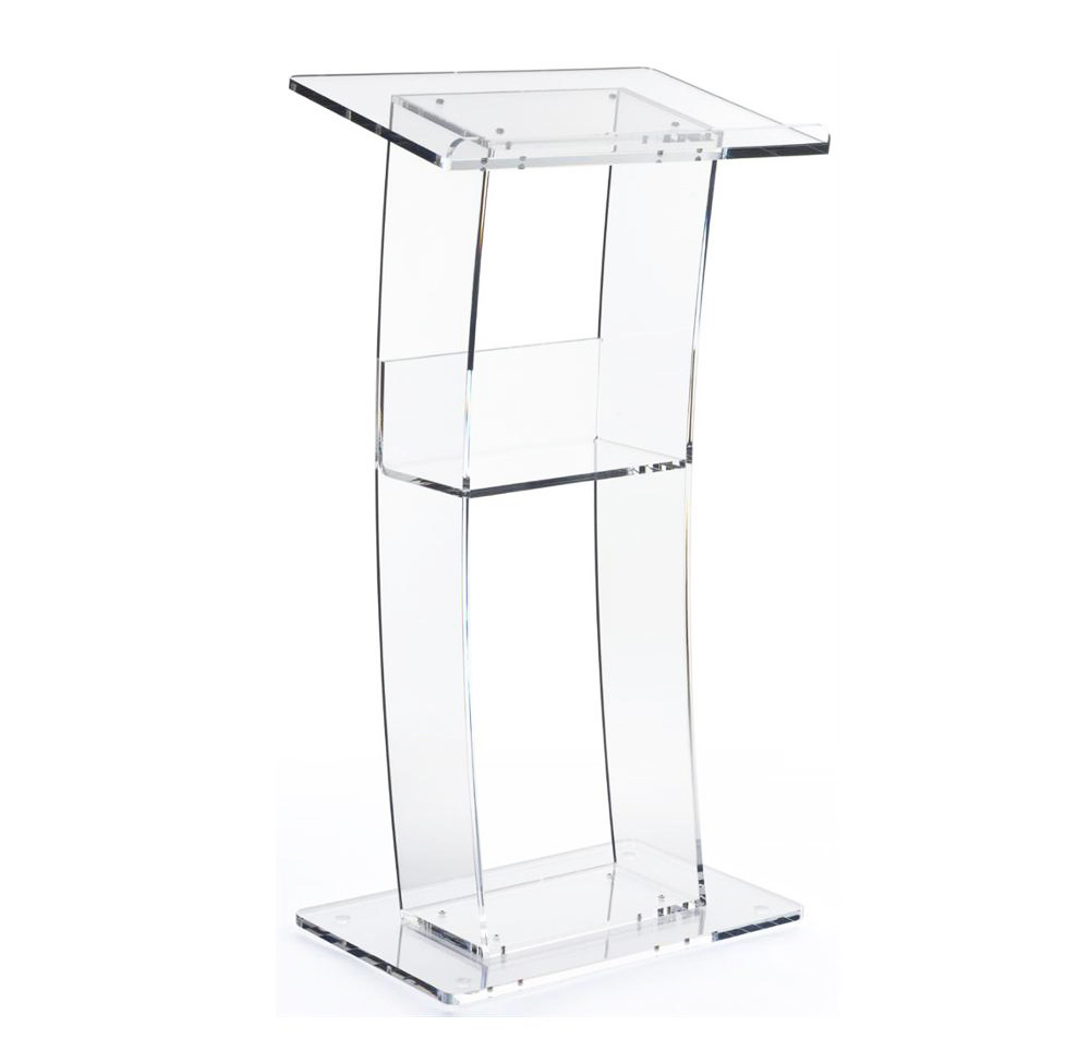 Floor-Standing Clear Acrylic Podium Lectern