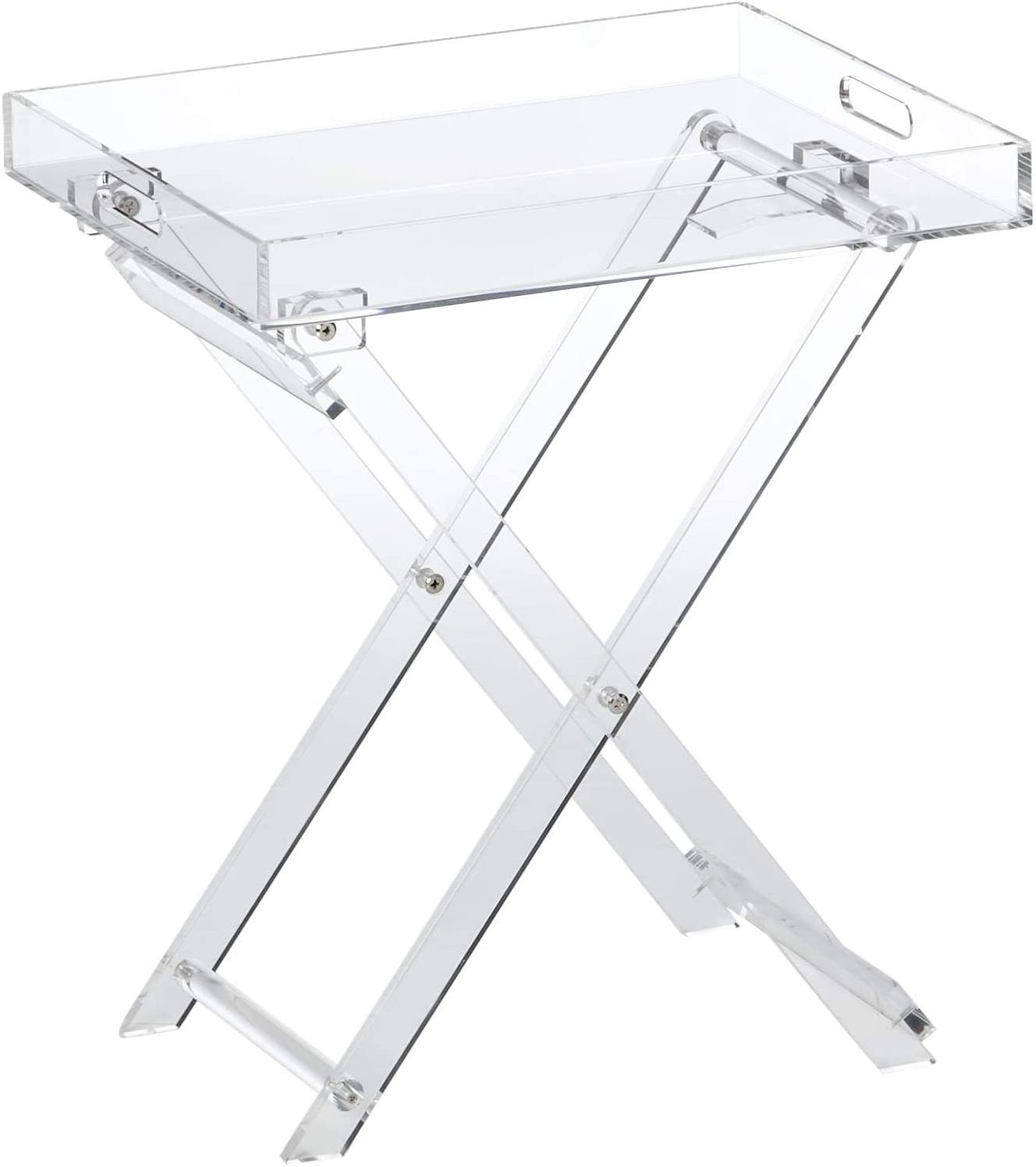 VONVIK Clear Custom Acrylic Folding Tray Table