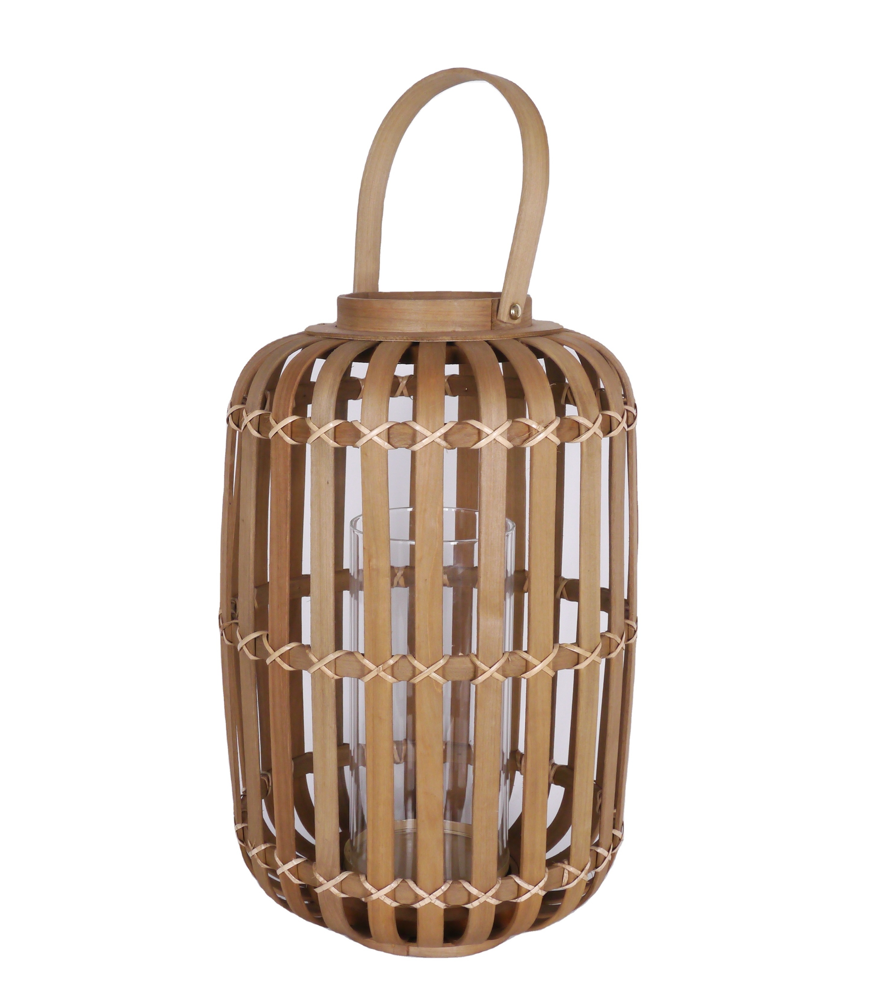 Handmade Customized Wood Lantern Candle Holders Small Large Rattan Lanterns Home Decorative Box Comprising Glass Metal Iron