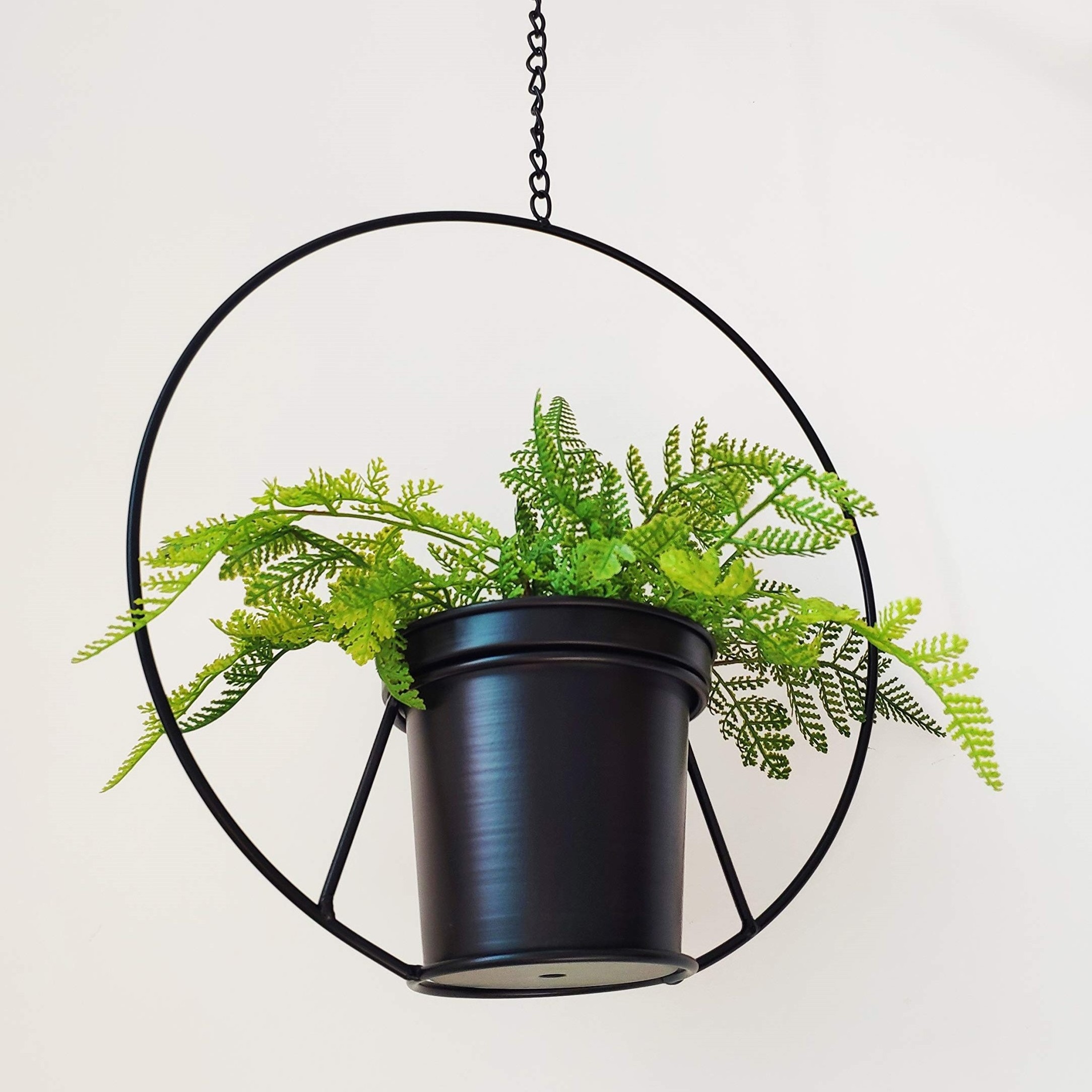 New style hanging Planter Basket  Round Wire Plant Holder with Chain decorative Flower Pot Hanger for Garden