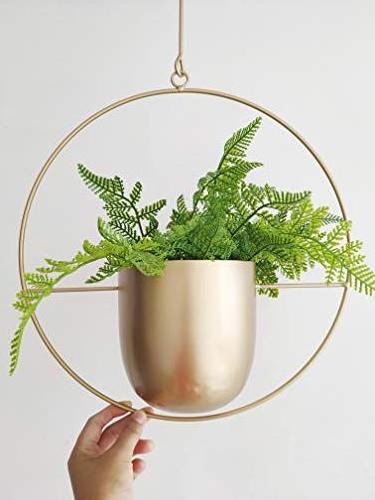 New style hanging Planter Basket  Round Wire Plant Holder with Chain decorative Flower Pot Hanger for Garden