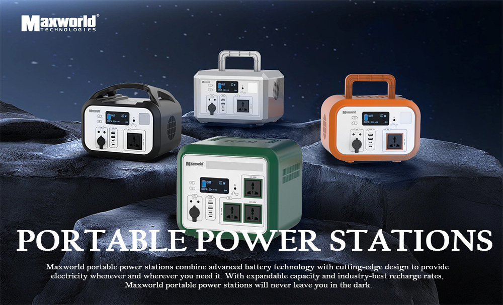 600W Solar Portable Power Station with Solar Panel for Electric Car Charging and Emergency Power Supply