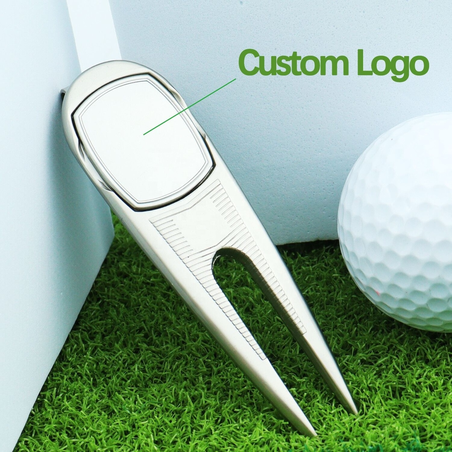 Golf Pitch Fork Repairer Tool with Belt Clip on Back Golf Divot Repair Tool Golf Divot Tool