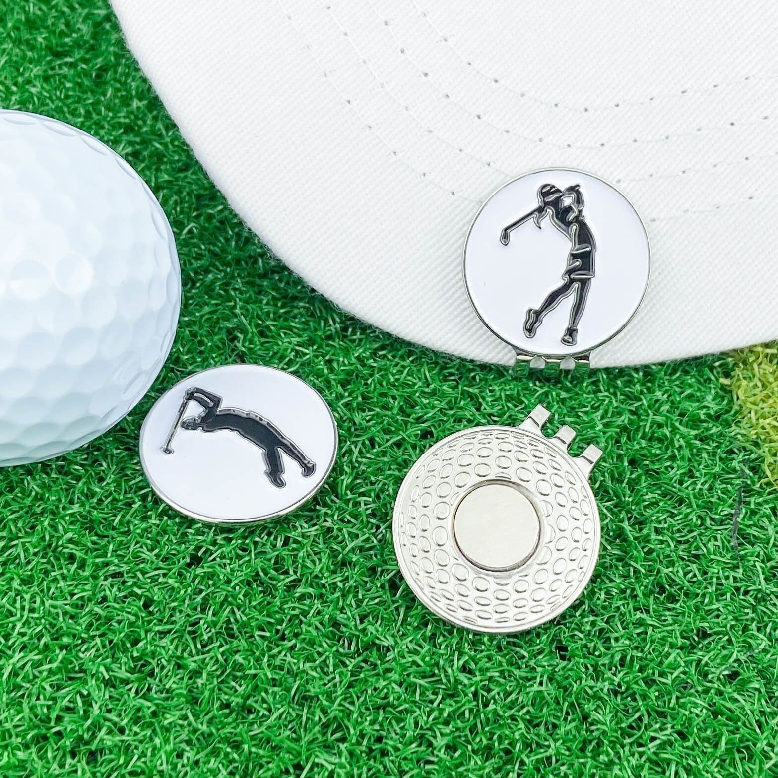 Am azon 2024  Hat Clips And Ball Markers Bulk Wholesale Magnetic Golf Hat Clip Crystal Slipper Golf Ball Marker