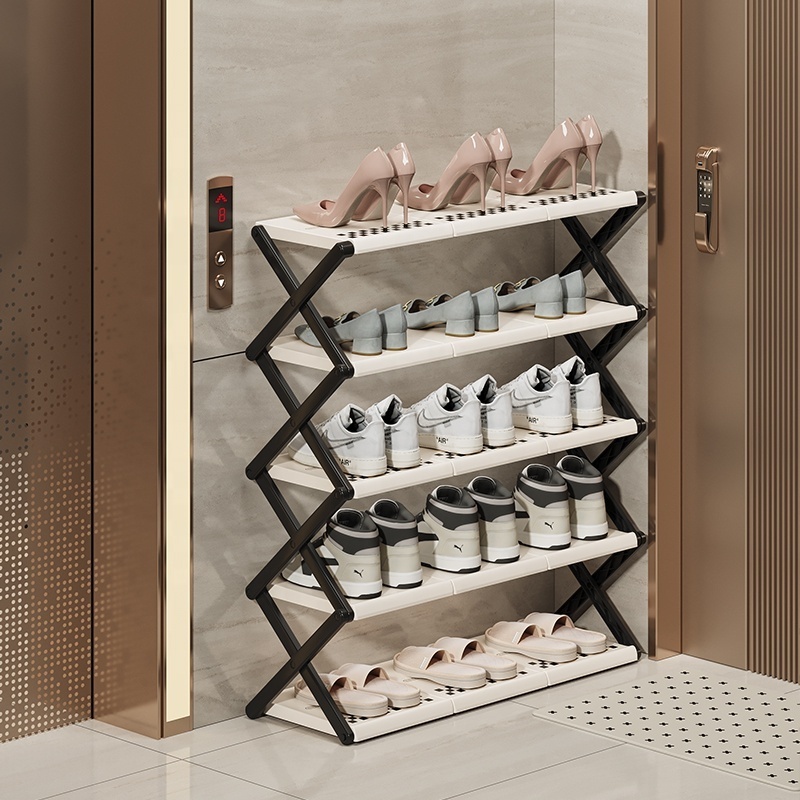 Shoe Racks for Home 6-15 Pair Shoe Rack Storage Organizer 5Tier Foldable Shoe Rack for Door Plastic