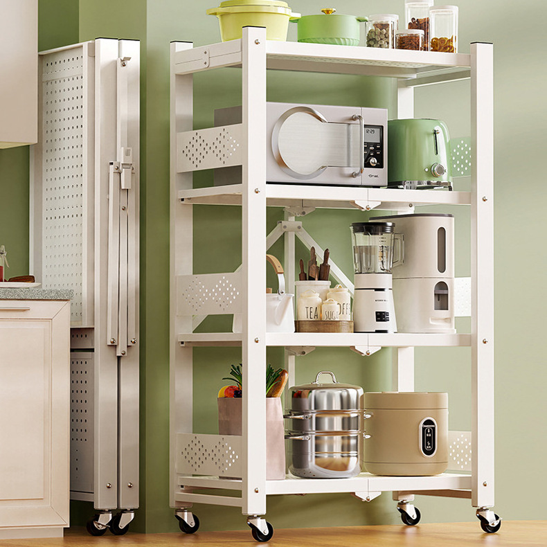 Movable Kitchen Racks Storage on Wheels Heavy Duty metal storage racks for Kitchen storage racks shelving units