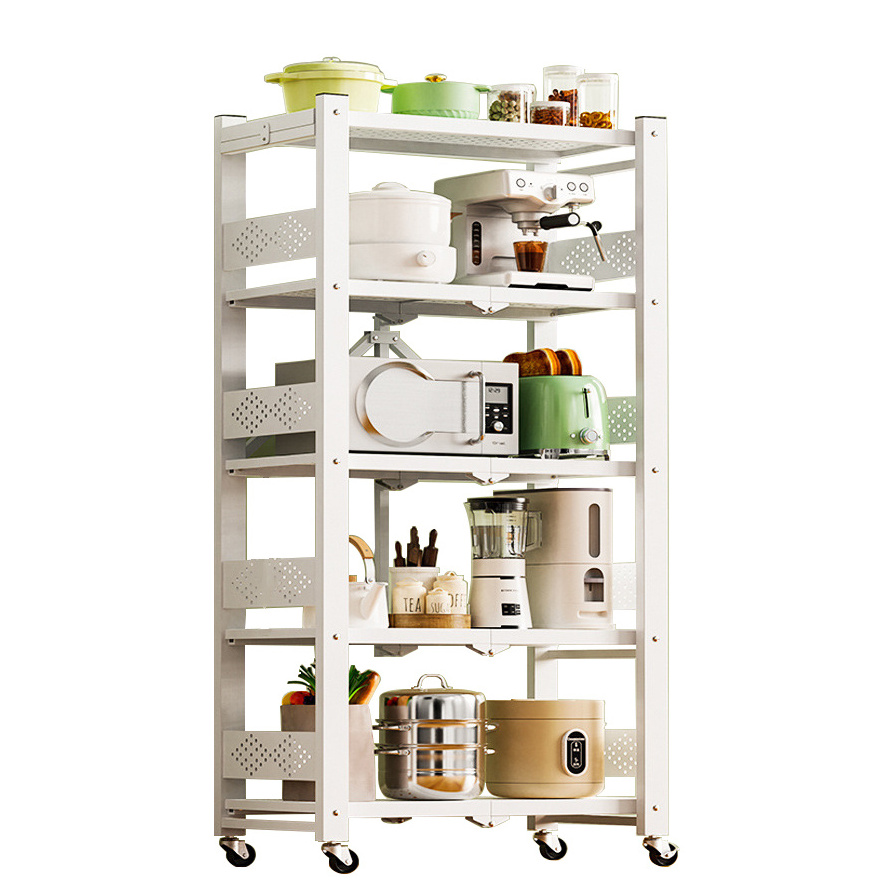 Movable Kitchen Racks Storage on Wheels Heavy Duty metal storage racks for Kitchen storage racks shelving units