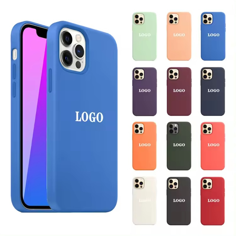 With Custom Logo silicone phone case for apple