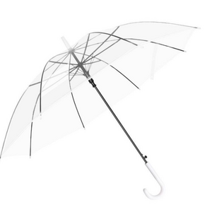 High quality Auto Open Nice Price Transparent Emergency Use One time umbrella Clear POE Umbrella Ladies Umbrella