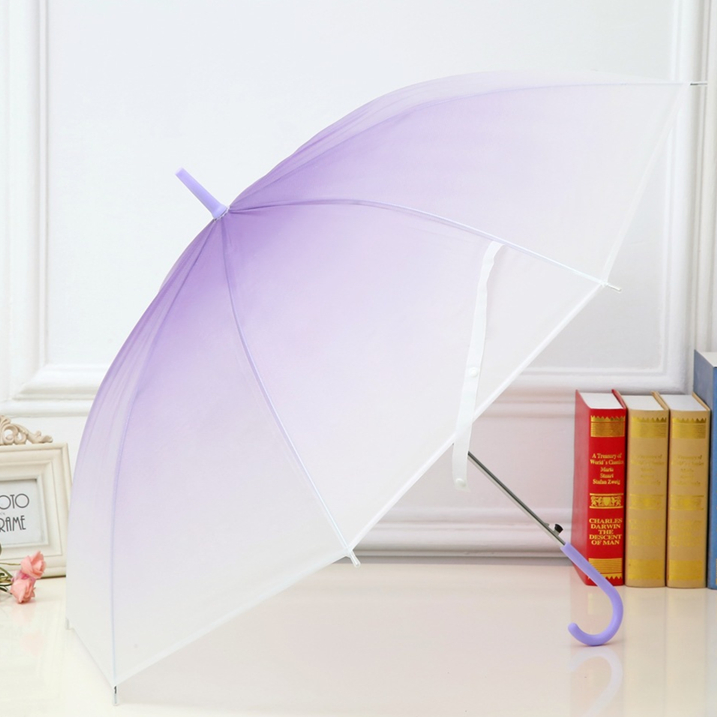 Hot sale Automatic Kid Wholesale rain umbrella transparent Fashion Colorful POE Straight Clear promotional auto open Umbrella