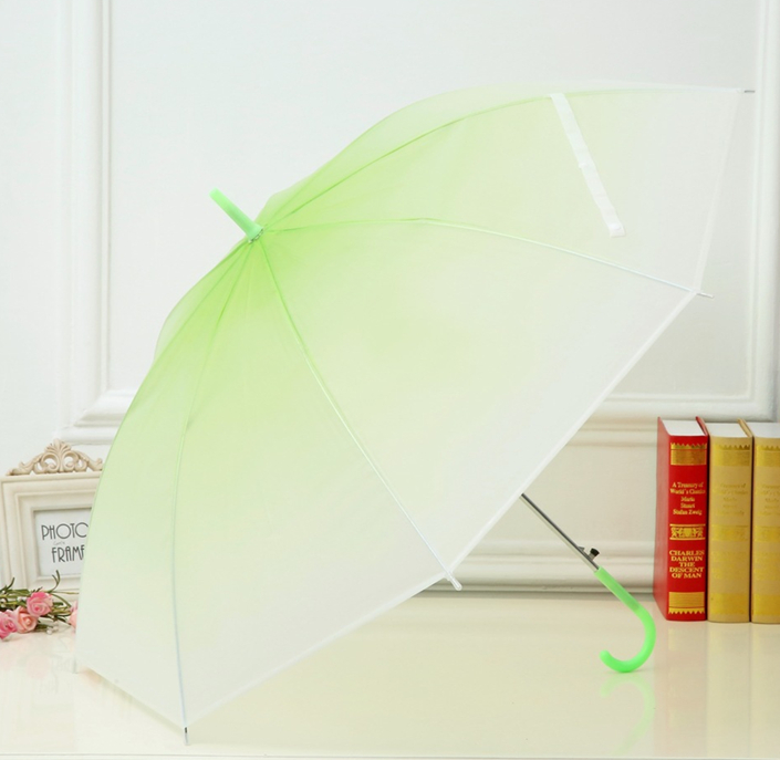 Hot sale Automatic Kid Wholesale rain umbrella transparent Fashion Colorful POE Straight Clear promotional auto open Umbrella