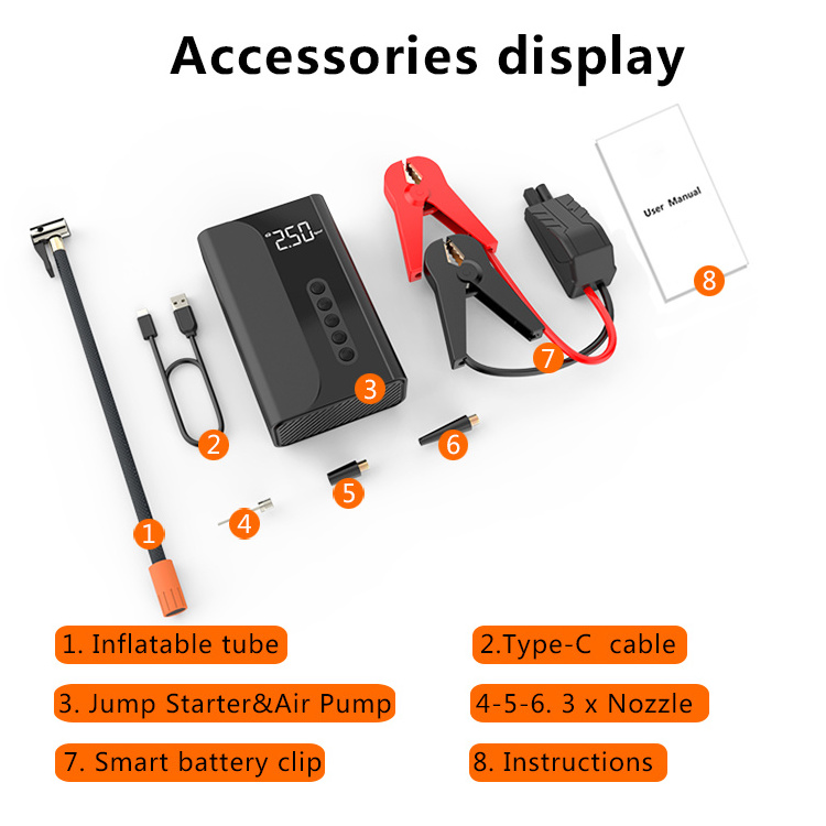 tyre air inflator Rechargeable Inflator 150psi Smart Digital Tire Pressure Detection For Car Bike Pump tire inflator pump