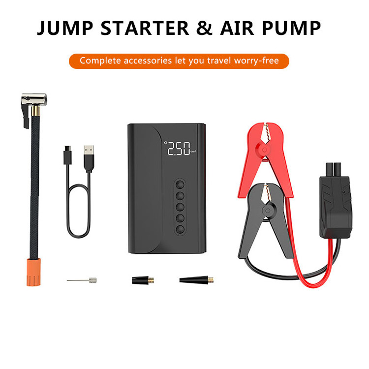 Car Emergency Tools 10400mah Engine Power Bank Auto Jump Starter Power 2 In 1 With Air Pump