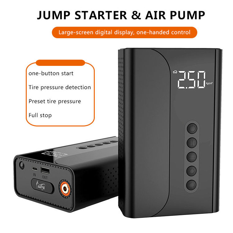 Car Emergency Tools 10400mah Engine Power Bank Auto Jump Starter Power 2 In 1 With Air Pump