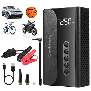 4 In 1 Functions Portable Car Jump Starter Battery Pack With Air Compressor Jump Start Box Tire Inflator Air Tire Pump