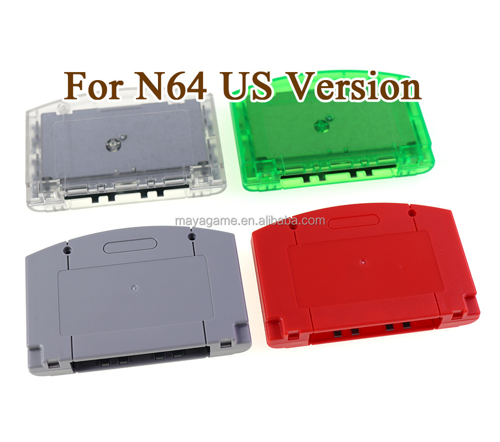 Game Card Shell For N64 Game Cartridge Cover Plastic Case US JP EU Version For Nintendo N64 With Metal Bracket Screws