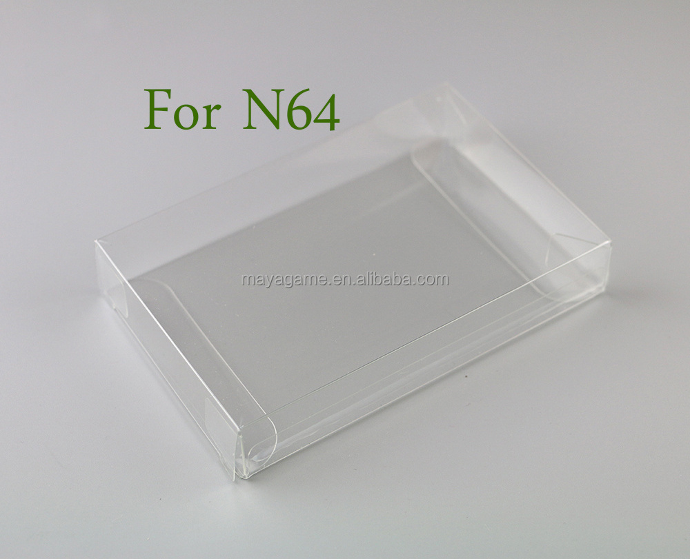 Replacement Clear Transparent PET Game Card Cartridge Box for N64 Games Cart Protector Case Boxes