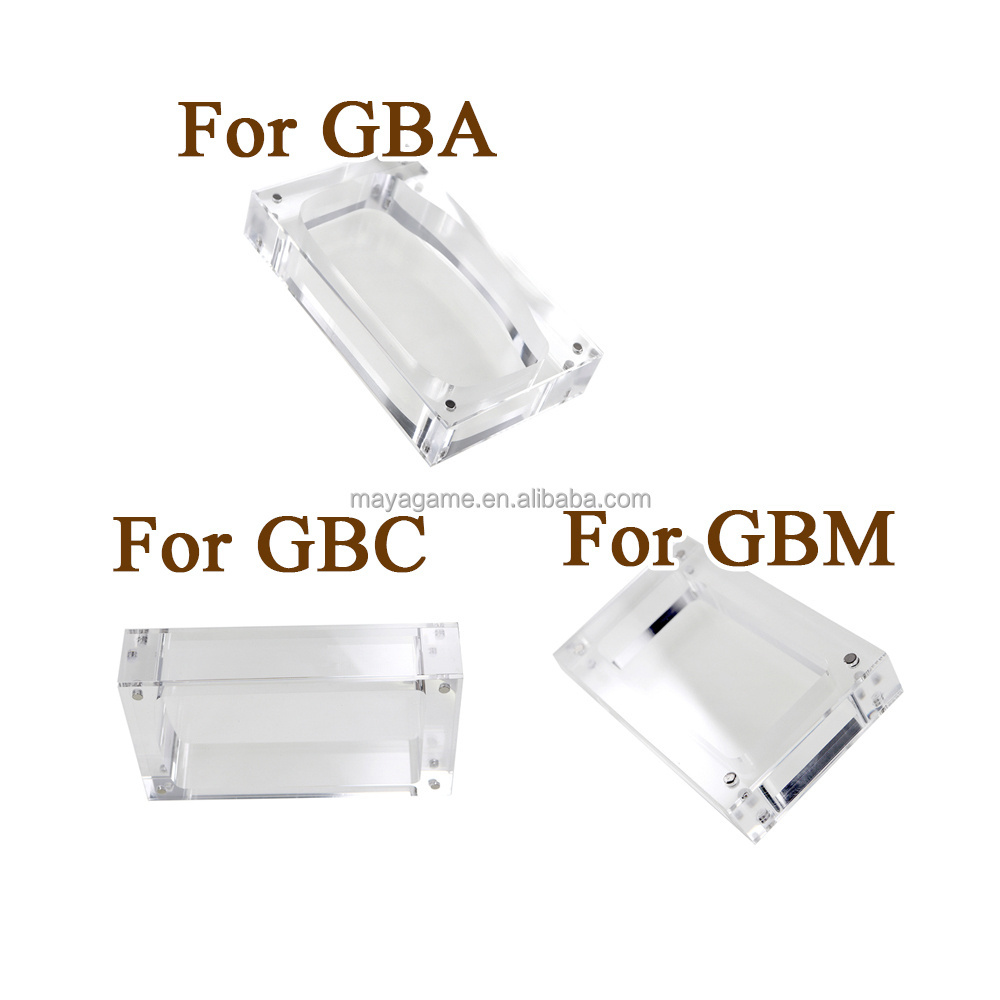 New Transparent Storage Acrylic For GBM Game Console Cover Shell Clear Box Display Stand Game Accessories For GBA GBC