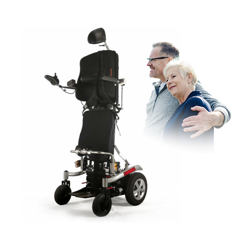 MY-R108D-AManual and electric dual mode standing up handicapped wheelchair Standing Power Wheelchair orthopedic wheelchair