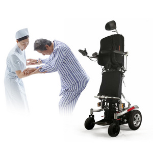 MY-R108D-AManual and electric dual mode standing up handicapped wheelchair Standing Power Wheelchair orthopedic wheelchair