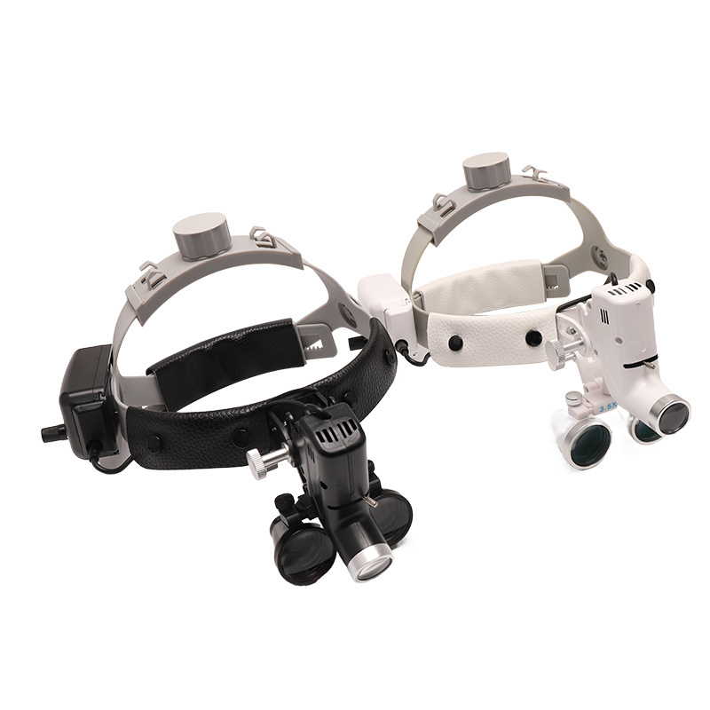 MY-I078F mDental Surgical Loupes Teeth Oral Magnifier 3.5X Magnification with 5W Head Light With Aluminum case