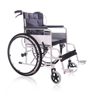 Comfortable Foldable Oxford cloth stainless steel standard manual adult removable  wheelchair for disabled elderly