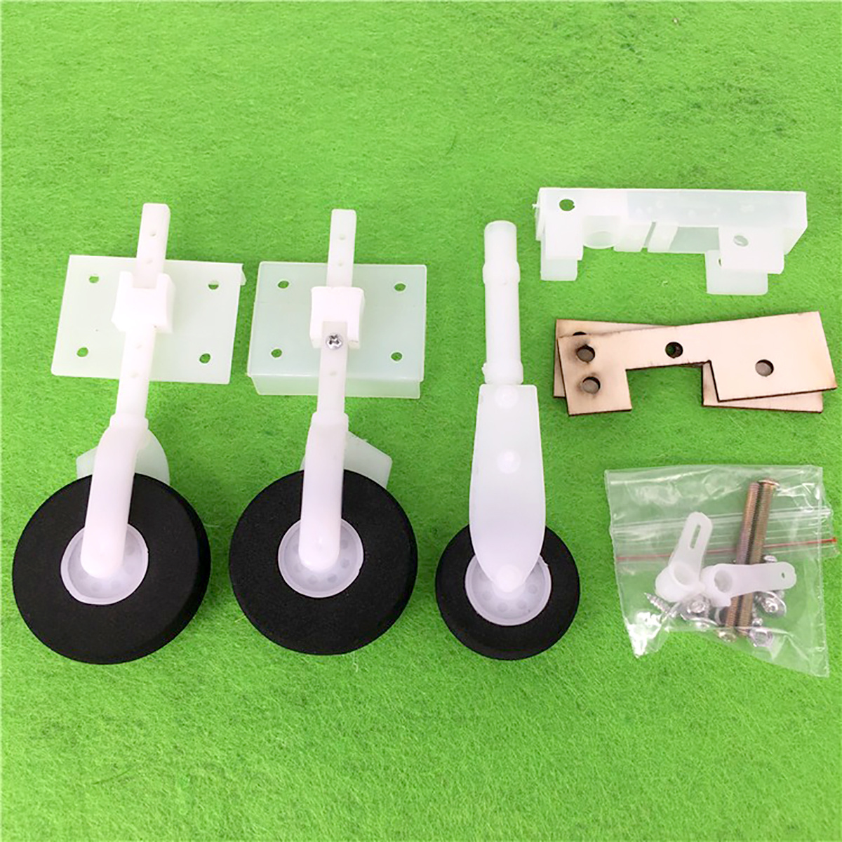 SU27 Assembly KT Board Nylon Landing Gear DIY Steering Wheel Landing Gears Undercarriage For FPV RC Fixed Wing Airplane