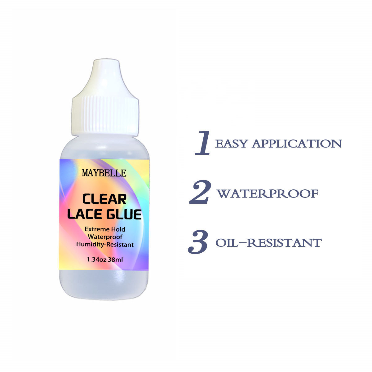 Private Label Waterproof Extreme Hold Invisible Hair Glue Lace Clear Adhesive Glue Wholesale