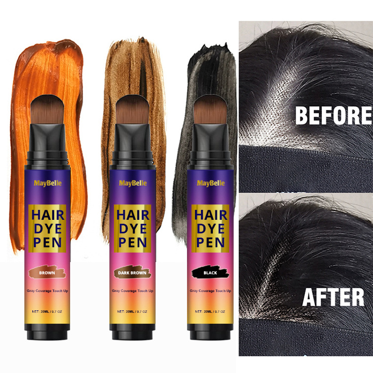 Waterproof Root Touch Up Semi-permanent Root Hair Coloring Gray ...