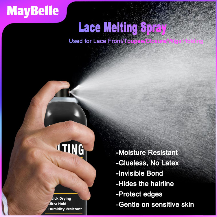 Private Label Melt Down Glue Spray Hair Holding Spray Different Size Lace Melting Spray