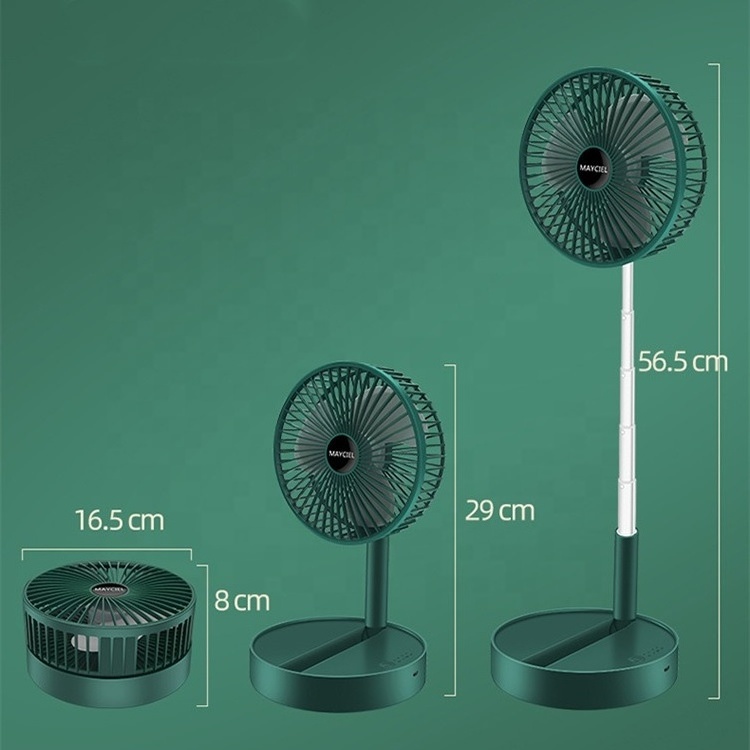 Telescopic Fan Rechargeable Outdoor Solar Power Bank Portable Camping Mini Table Folding Fan