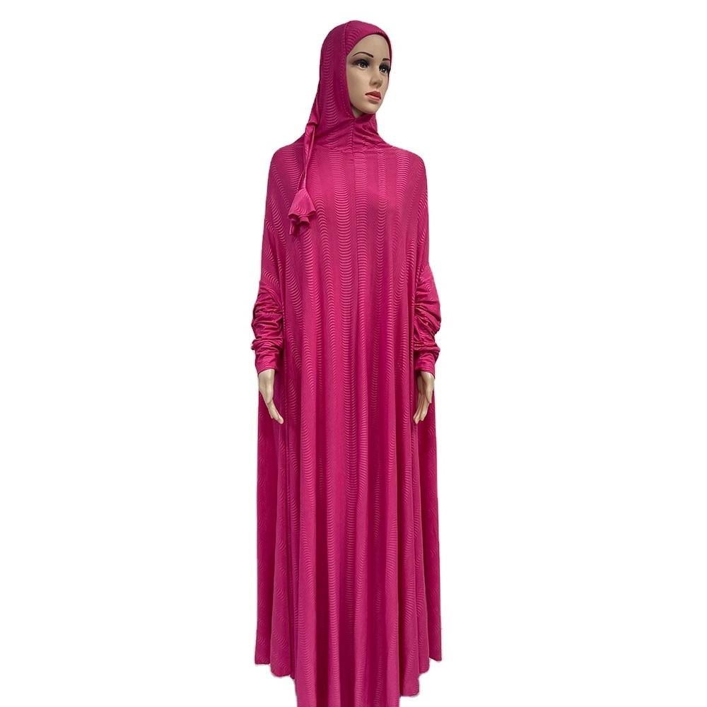 MC-1641 Wholesale Ramadan Eid Mubarak Abaya Dubai Turkey Islam Maxi Muslim Hijab Dress Abaya For Women Robe Prayer Islamic Clothes