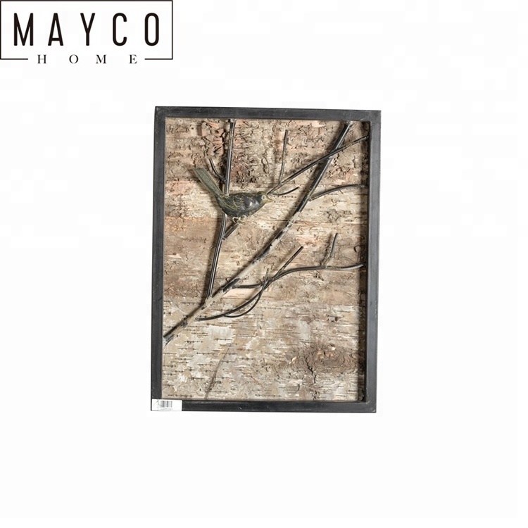 Mayco Home Metal Bird Home Goods Hotel Decorative Wall Art 3d,Farmhouse Wall Art