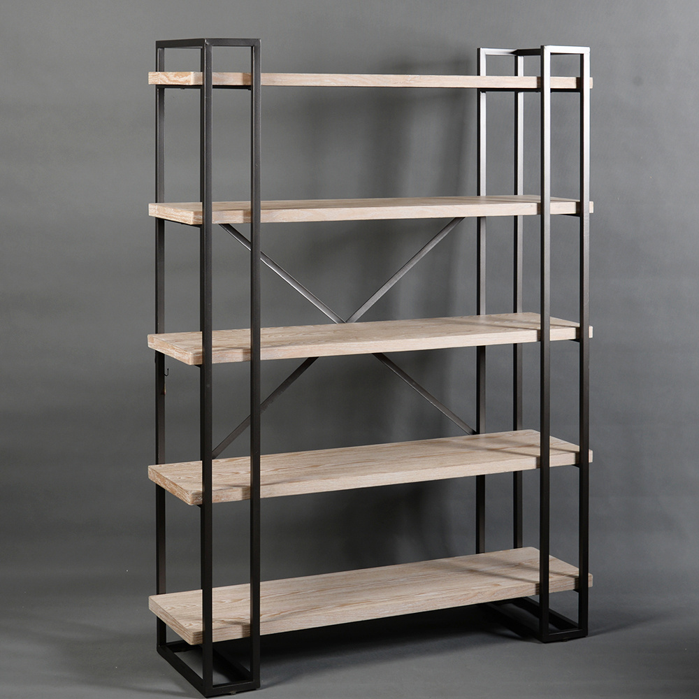 Mayco Home Office Bookcases Bookshelves 3 Tier Storage Furniture Rustic Industrial Shelf with Open Wood Shelves