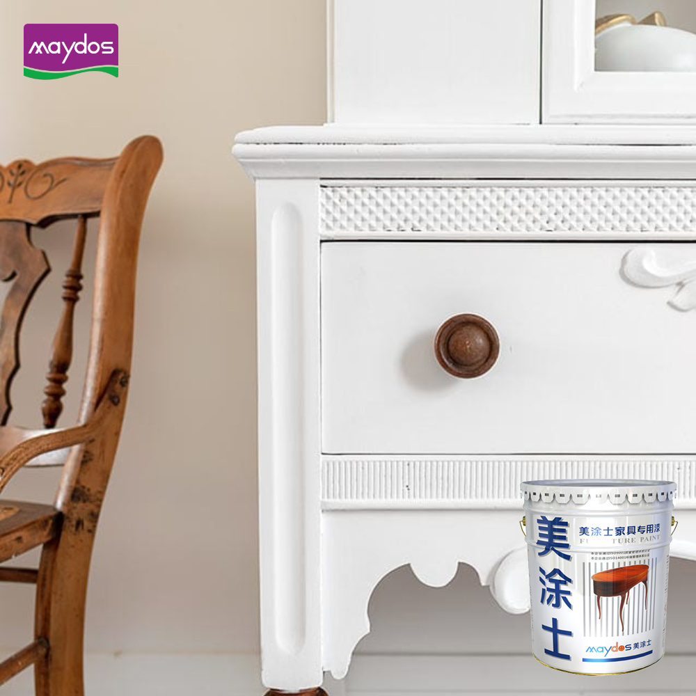 Maydos Eco-Friendly Anti-Yellowing PU Snow White Wood Paint for Furniture(PU Base White Paint)