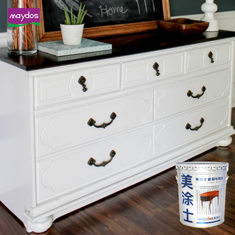 Maydos Eco-Friendly Anti-Yellowing PU Snow White Wood Paint for Furniture(PU Base White Paint)