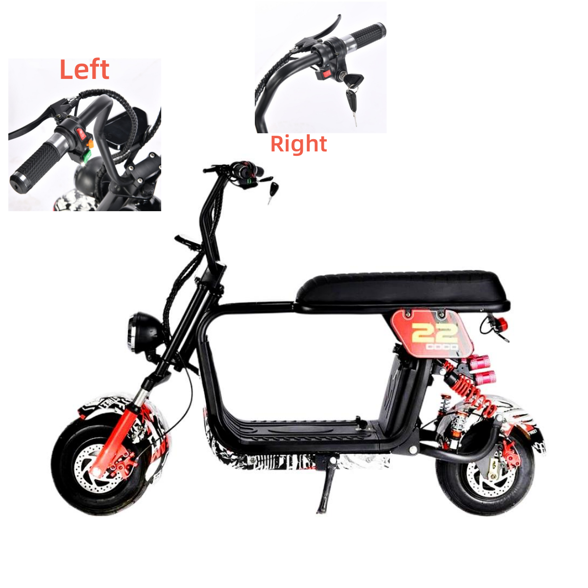 Fast Seats Two Wheels Adult Foldable Power Chinese mini wheel dual motor 48v 1000W Electric Scooters