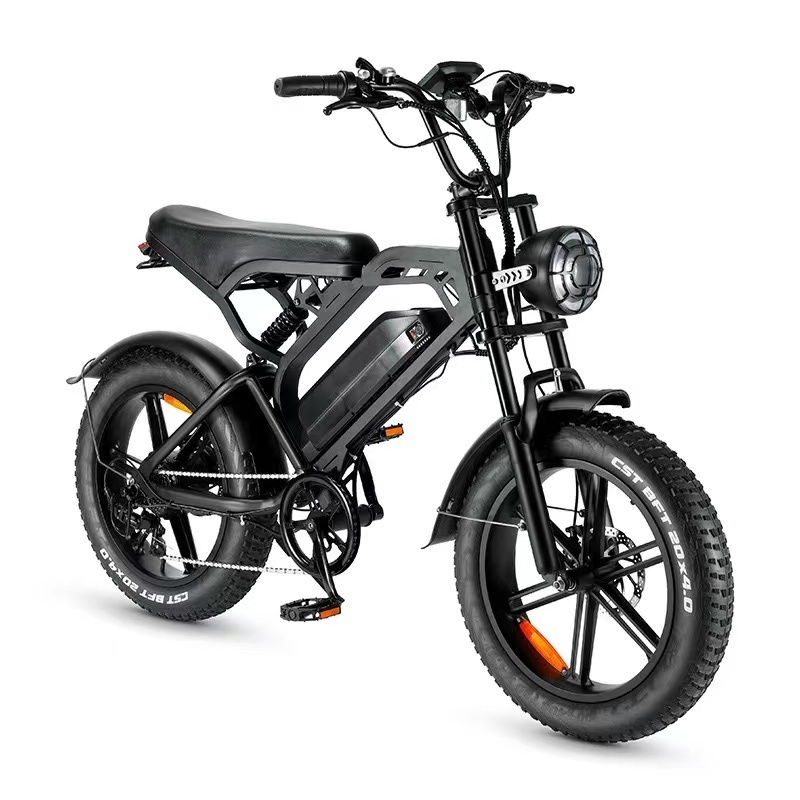 EU Stock Ebike 750W Electric Bike 20inch *4 Big Tire Fat Bike Electric Mountain City Ride Off Road Electric Bikes