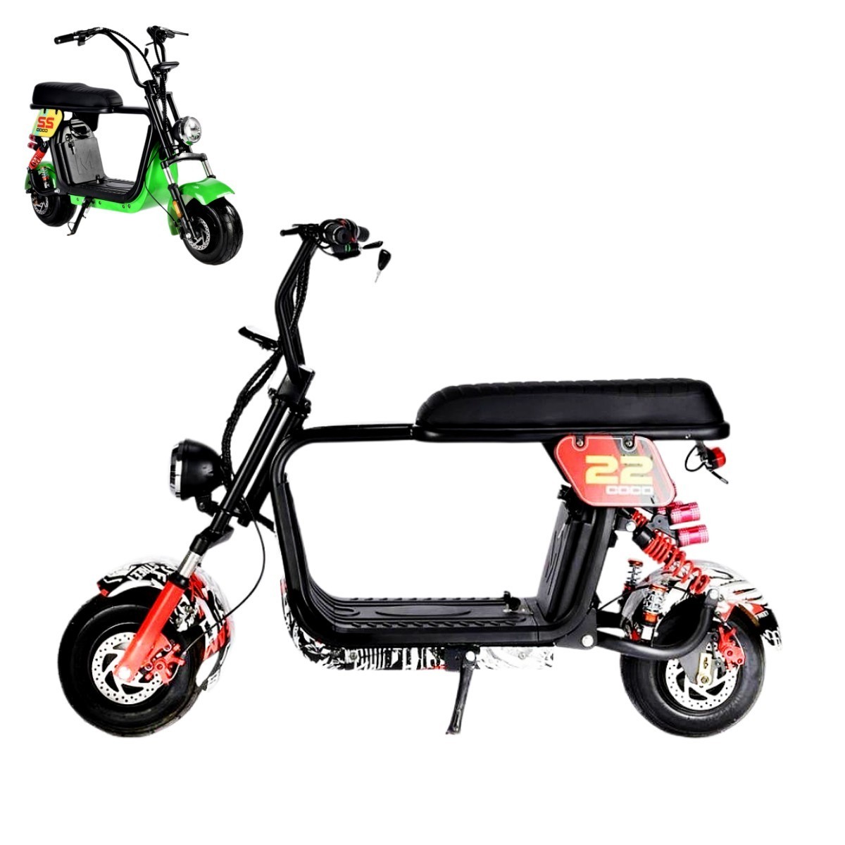 New design electric bike 1000w fat tire 48v ebike 10*6inch tire electric motorcycle full suspension 40km/h