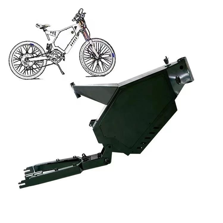 Electric bike steel frame off road dirt bike stealth bomber frame black white red color for 3000w 5000w 8000w hub motor