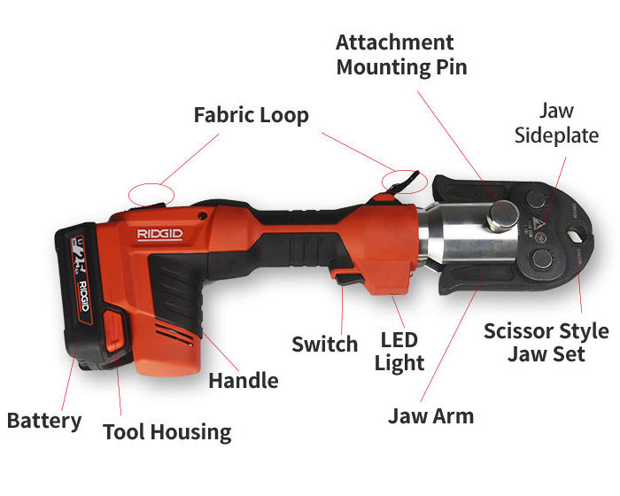 RIDGID 306 electric power hvac copper gas pipe crimping tools crimper