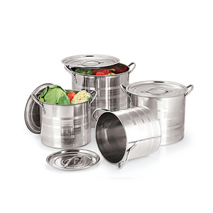 High quality Restaurant Stainless Steel Large Hot Cooking Stock Pot With Lid & Handle