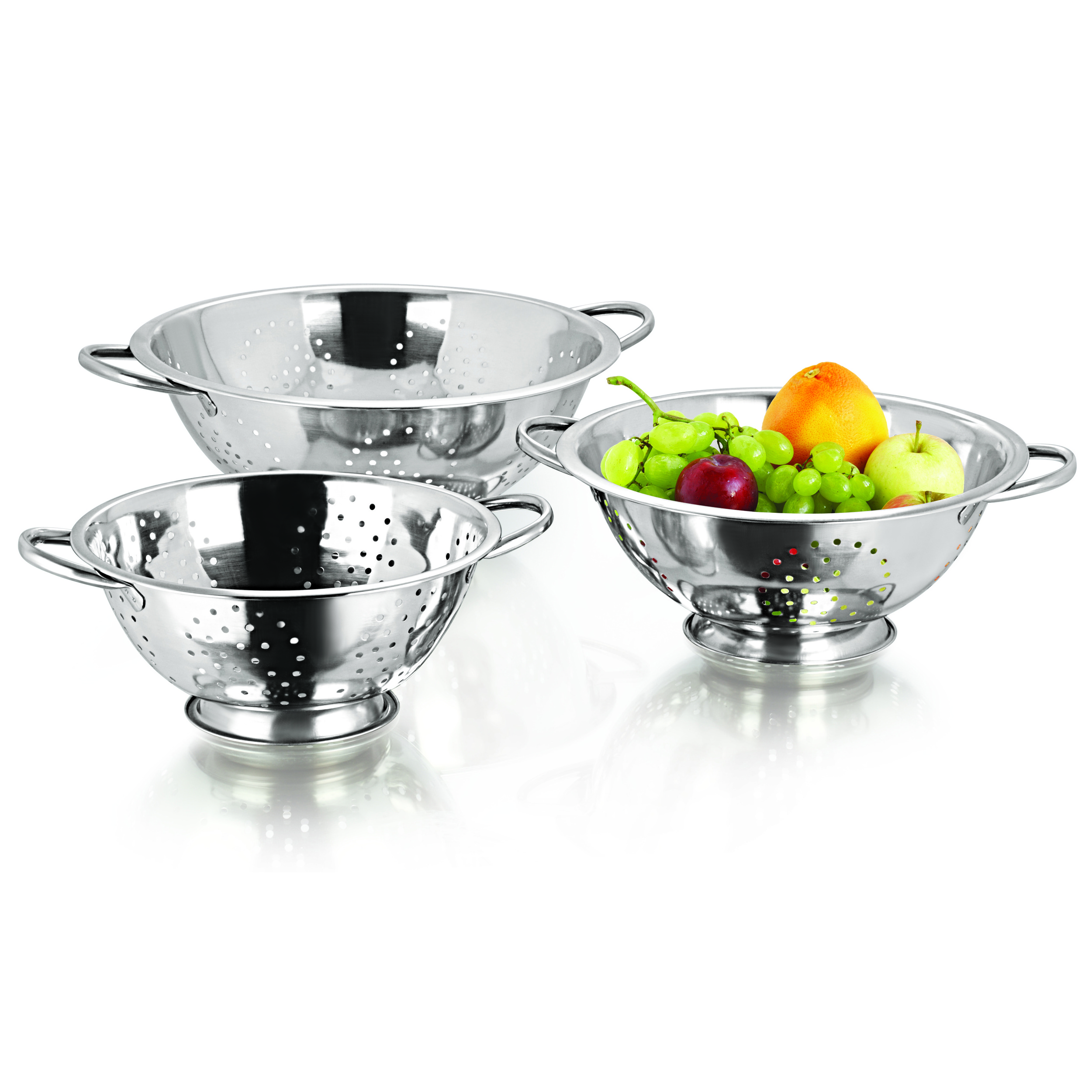 Stainless Steel Deep Colander With Pipe Handle