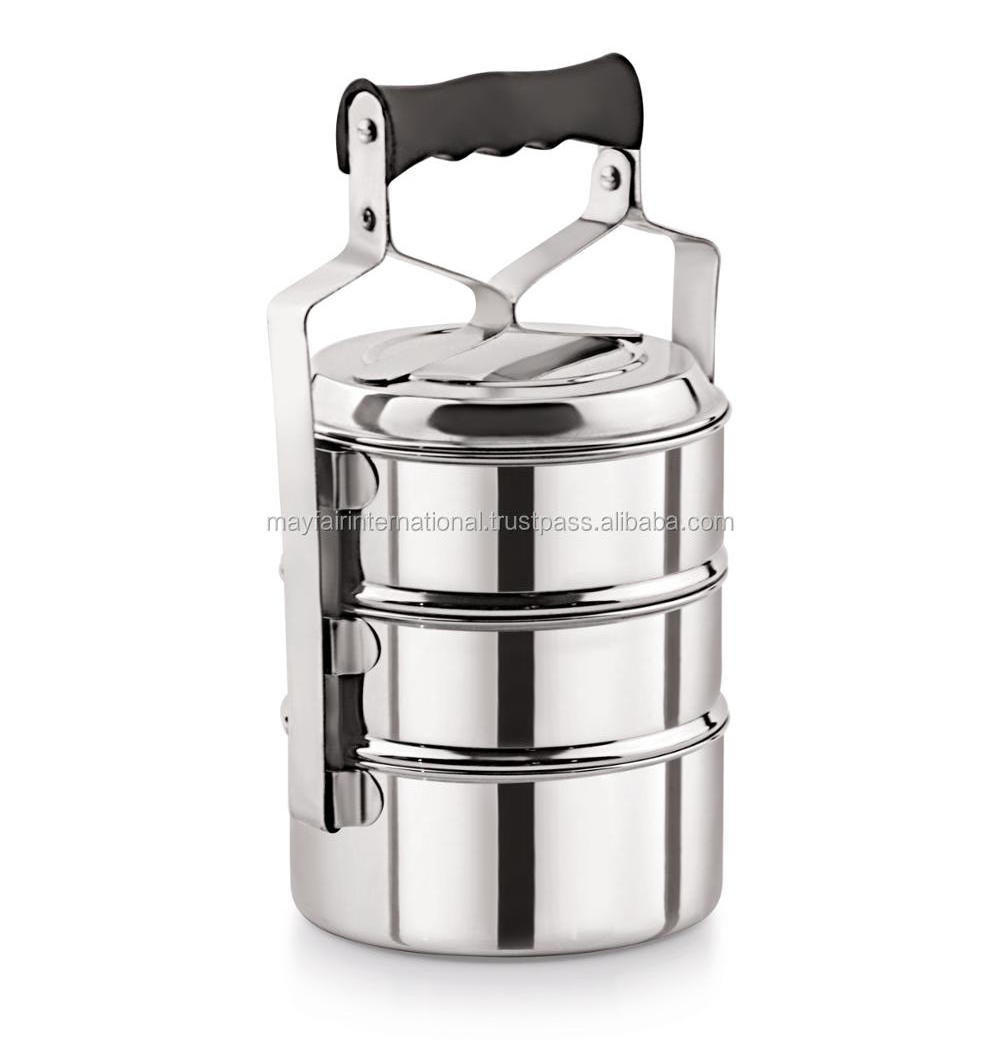 Premium Quality Stainless Steel Bombay Food Lunch Carrier Container Tiffin