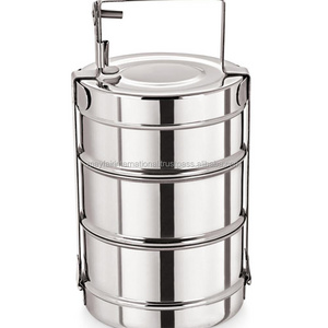 Premium Quality Stainless Steel Bombay Food Lunch Carrier Container Tiffin