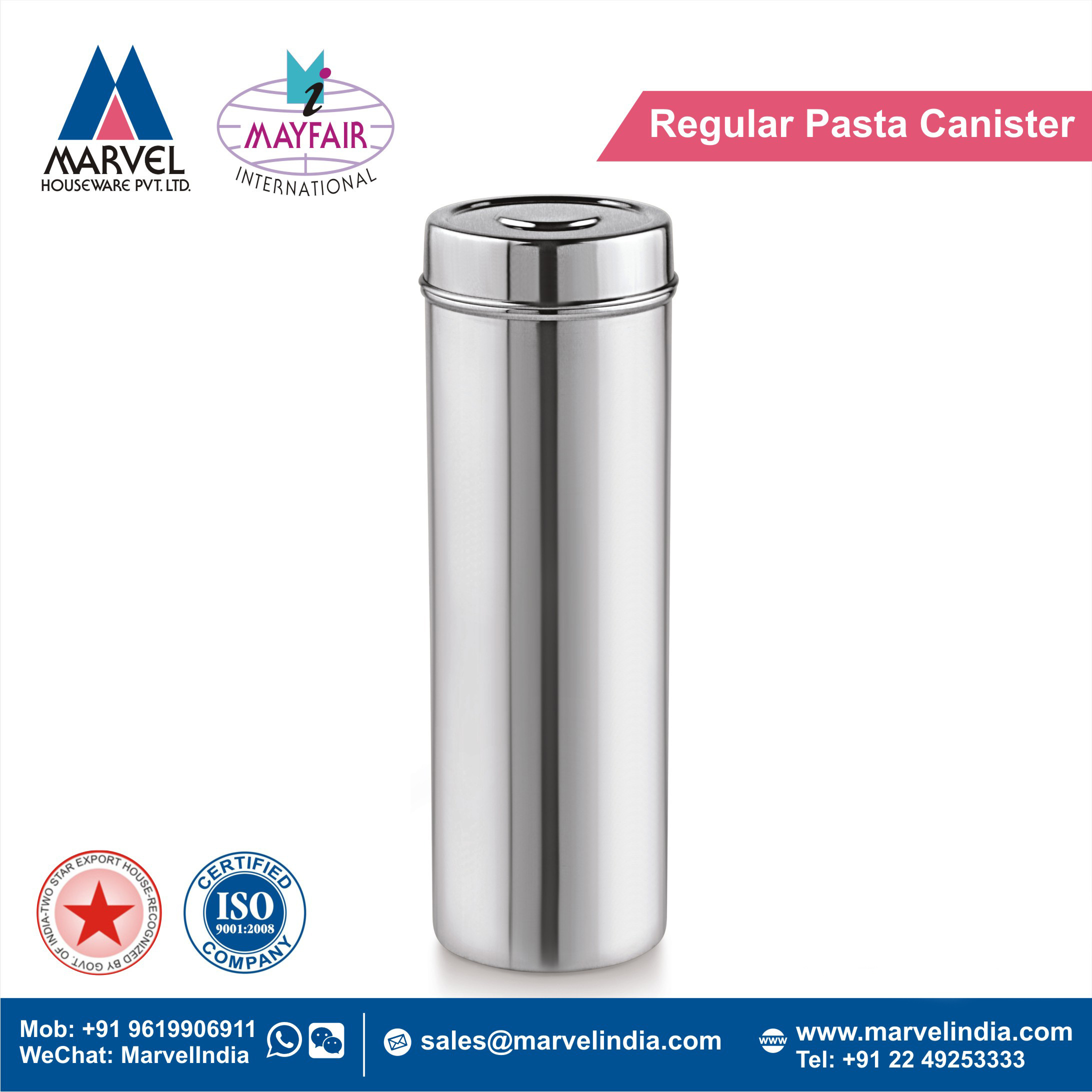 Pasta Canister With Slant Cover