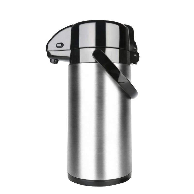 Hot Sell 1.9 Liter Push Action Double Wall Stainless Steel 18/8 Air Pump Thermos Vacuum Coffee Airpot