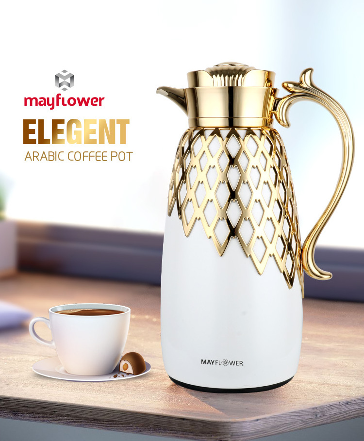 700ml 1000ml Luxury Dalllah Arabic Coffee Set Vacuum Flask Thermos Teapot for Hotel Restaurant