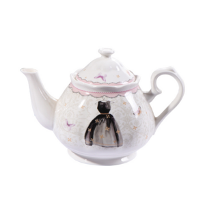 Exquisite porcelain tea pot   afternoon coffee pot with flower pattern for one